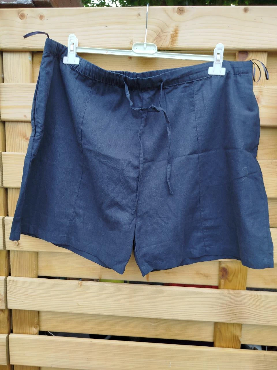 Zwarte linnen short